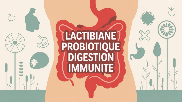 Visuel abdomen avec symboles digestion lactibiane