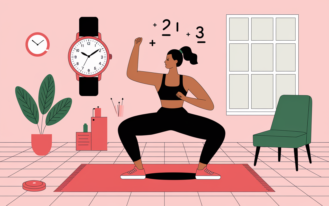 musculation au poids du corps mouvements a domicile illustration