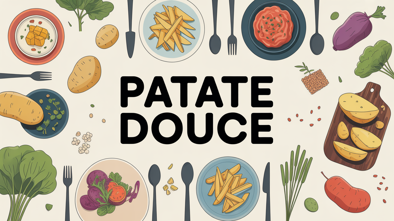 repas varié avec patate douce calorie nutrition