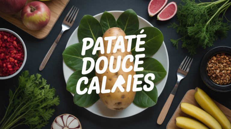 patate douce calories vue dessus table saine