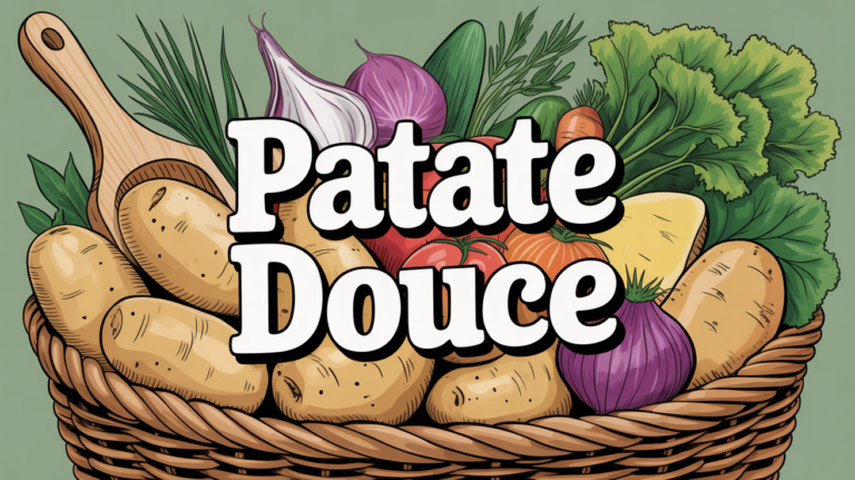 Panier de patates douces présentation nutrition