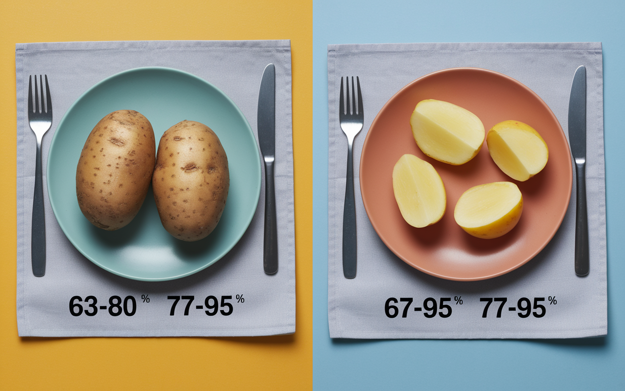 calorie index glycémique patate douce pomme de terre