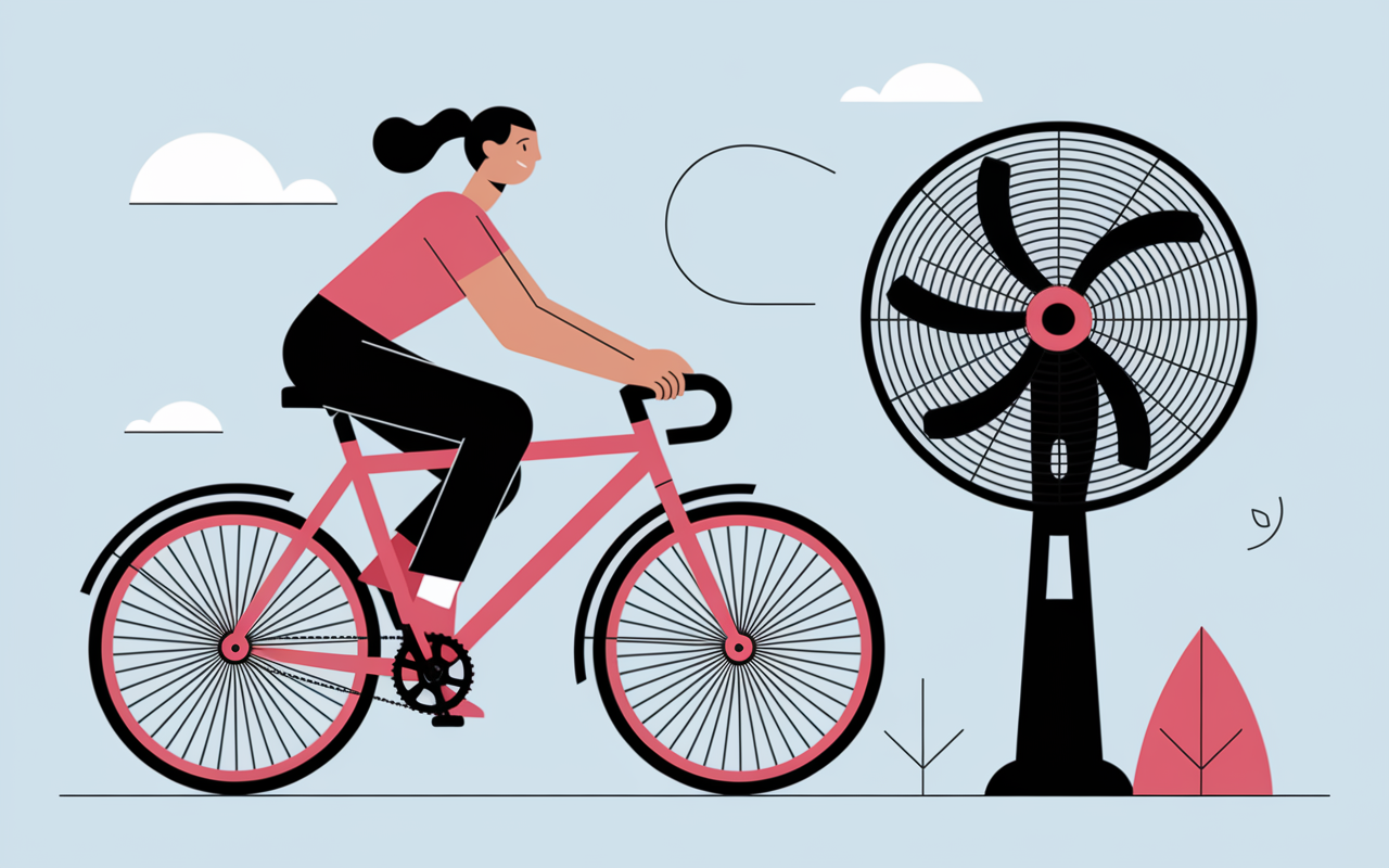 air bike vue laterale personnage effort