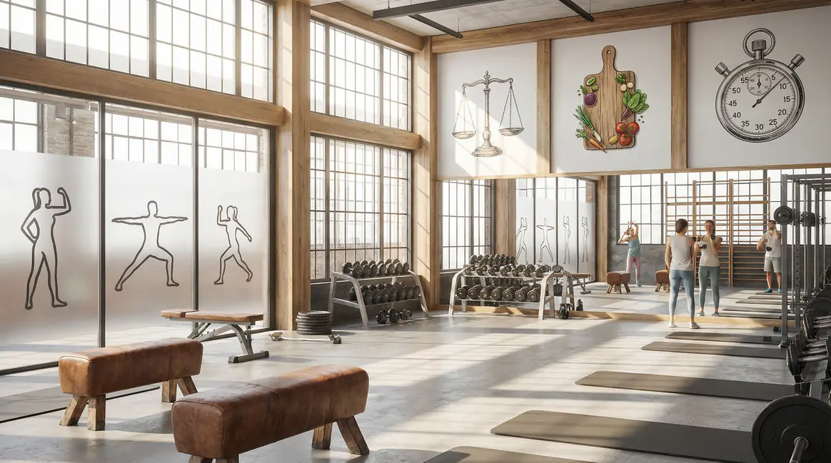 Salle de sport, haltères, musculation, nutrition, perte de poids