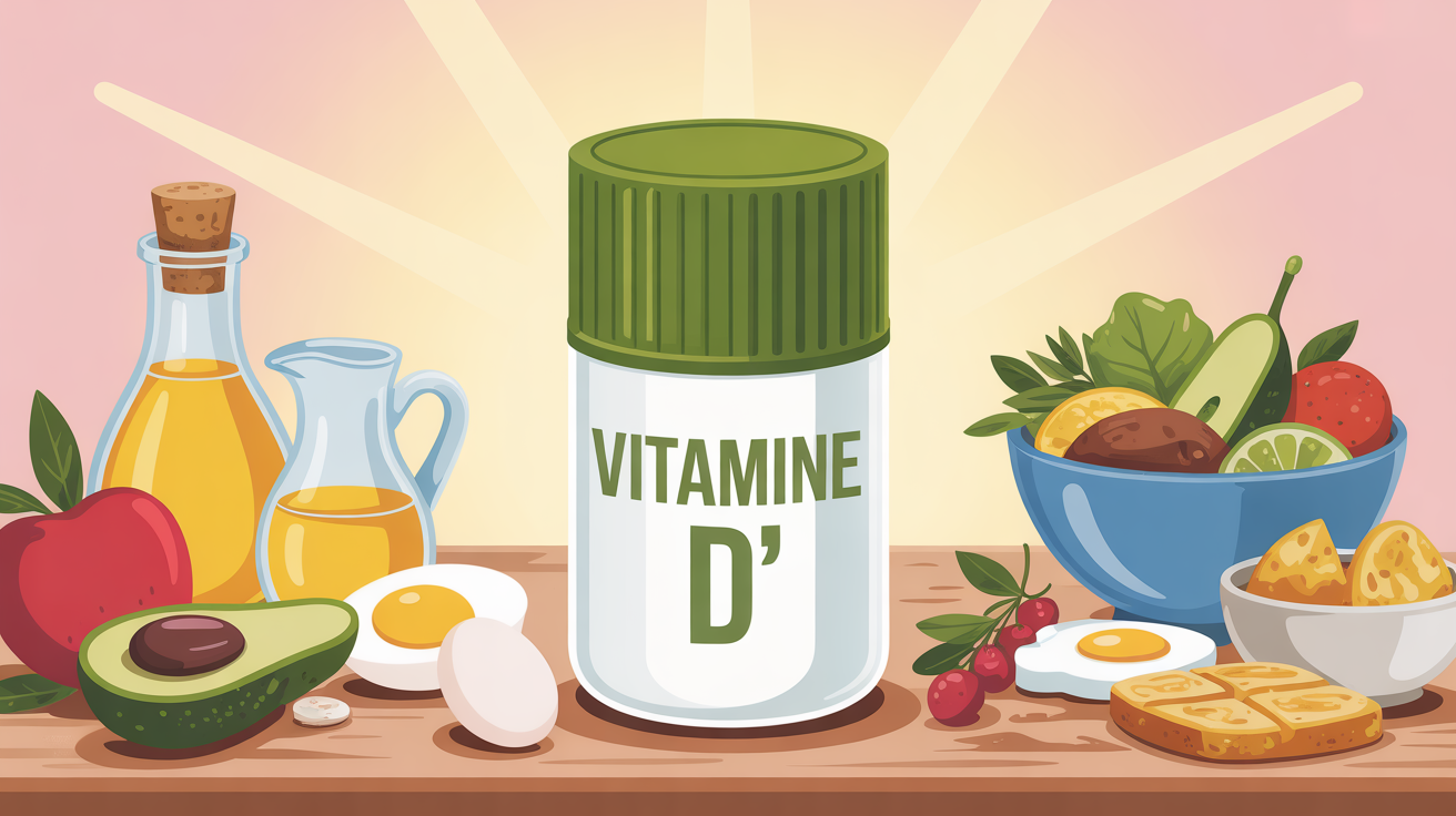 vitamine d table petit dejeuner aliments gras capsule