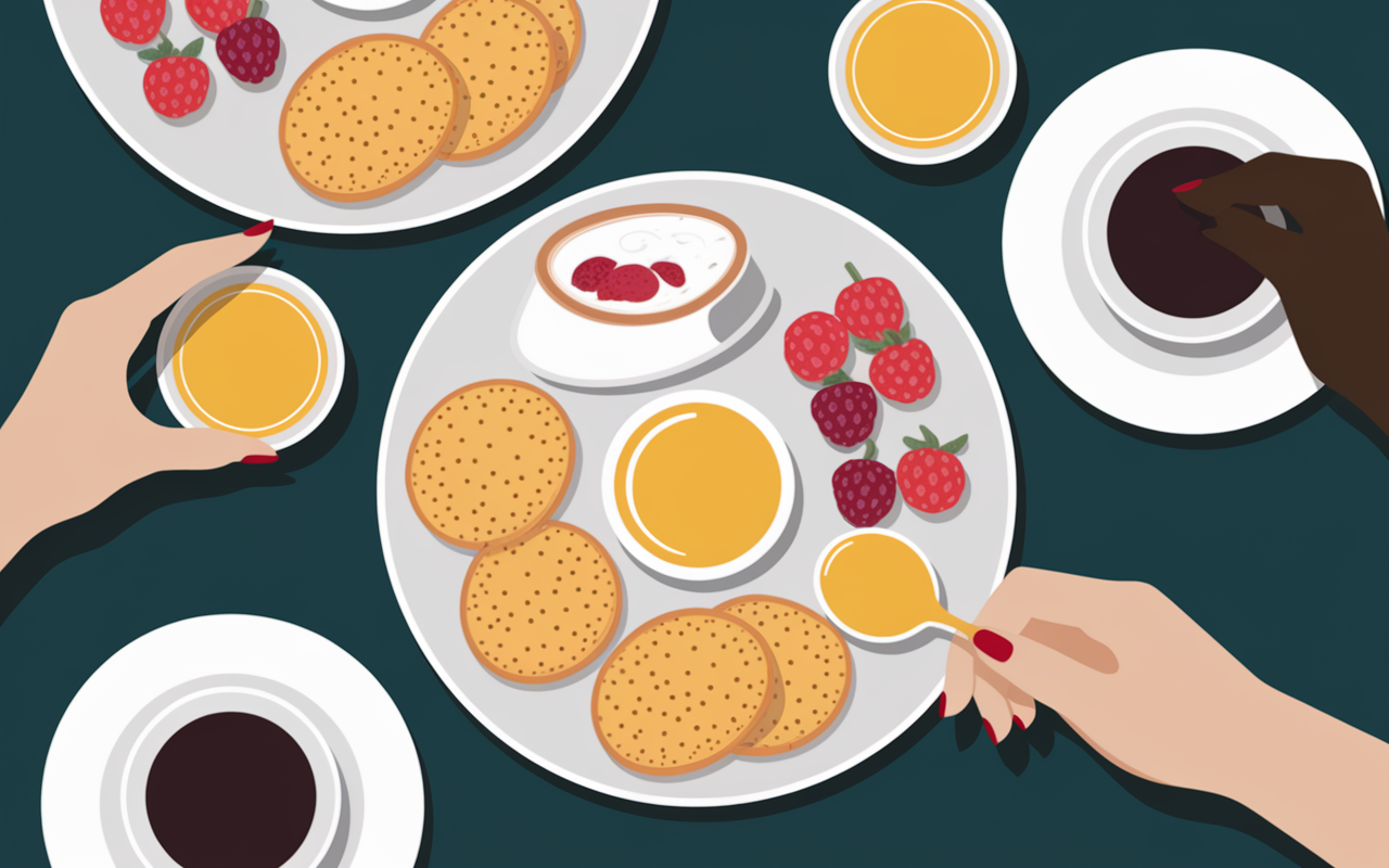 vitamine d repas petit dejeuner avec yaourt tartines gélule