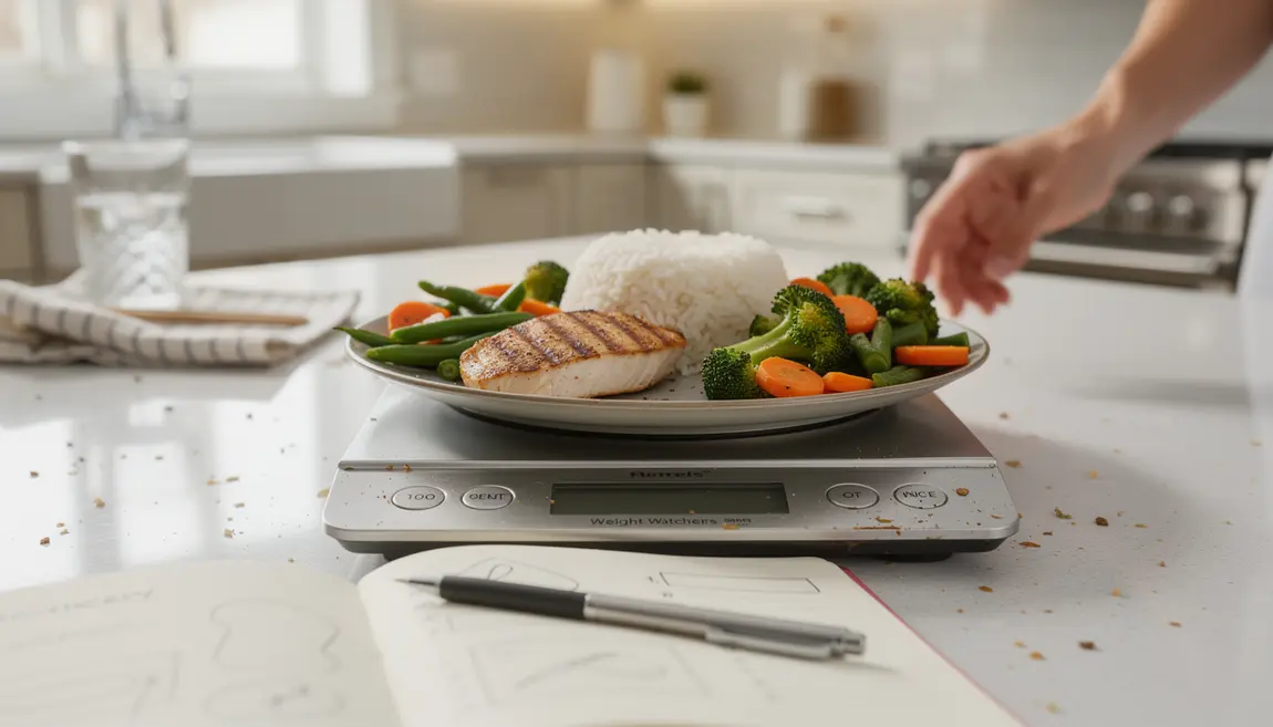 Balance numerique avec aliments et calcul points Weight Watchers