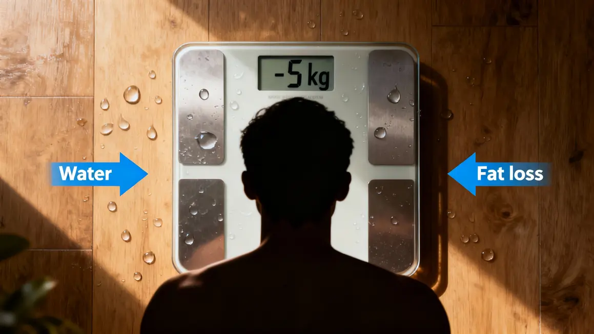 schéma perte eau perte de poids 5 kg