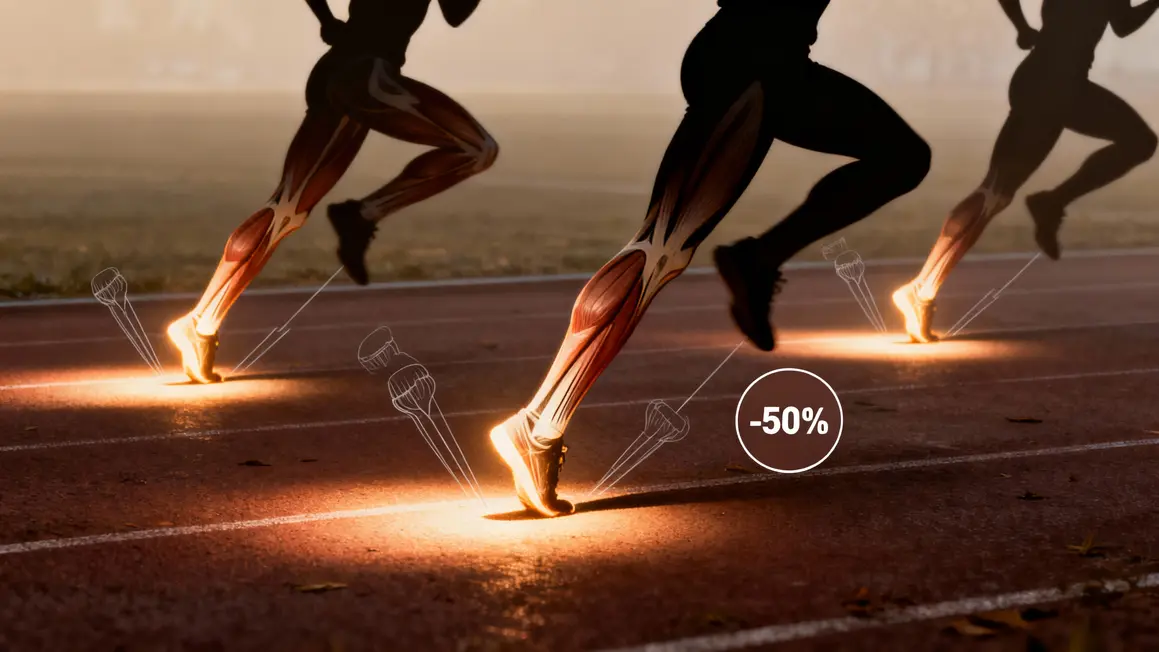 Schéma muscles jambes coureur foulée force
