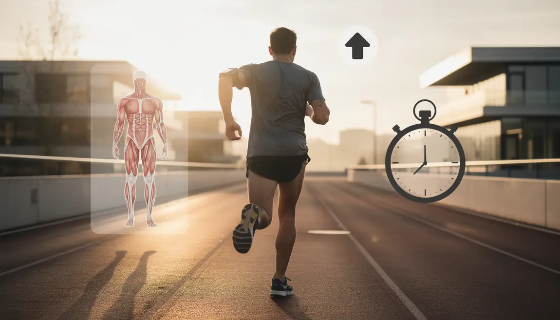 Silhouette coureur jogging icons force muscles puissance