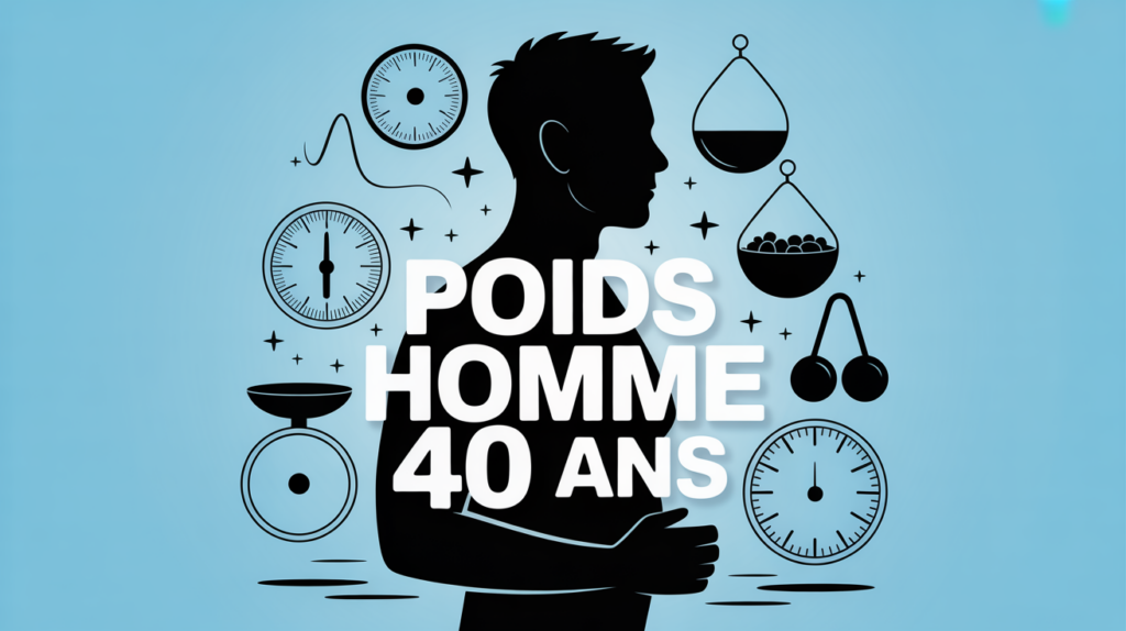 Illustration perte de poids homme silhouette 40 ans