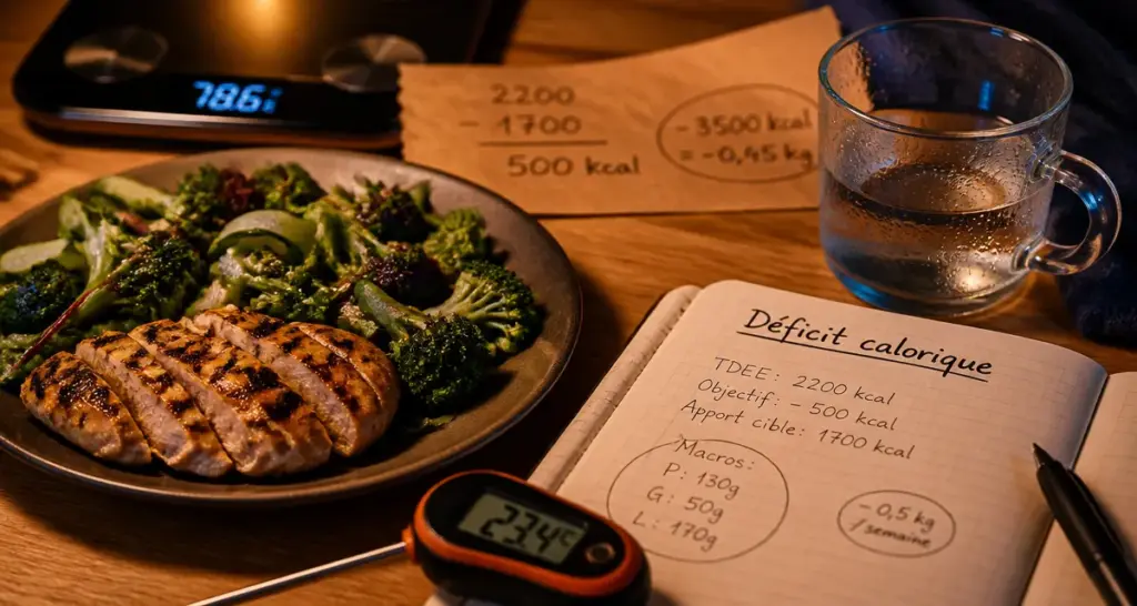Maigrir vite et bien : assiette et déficit calorique 500 kcal