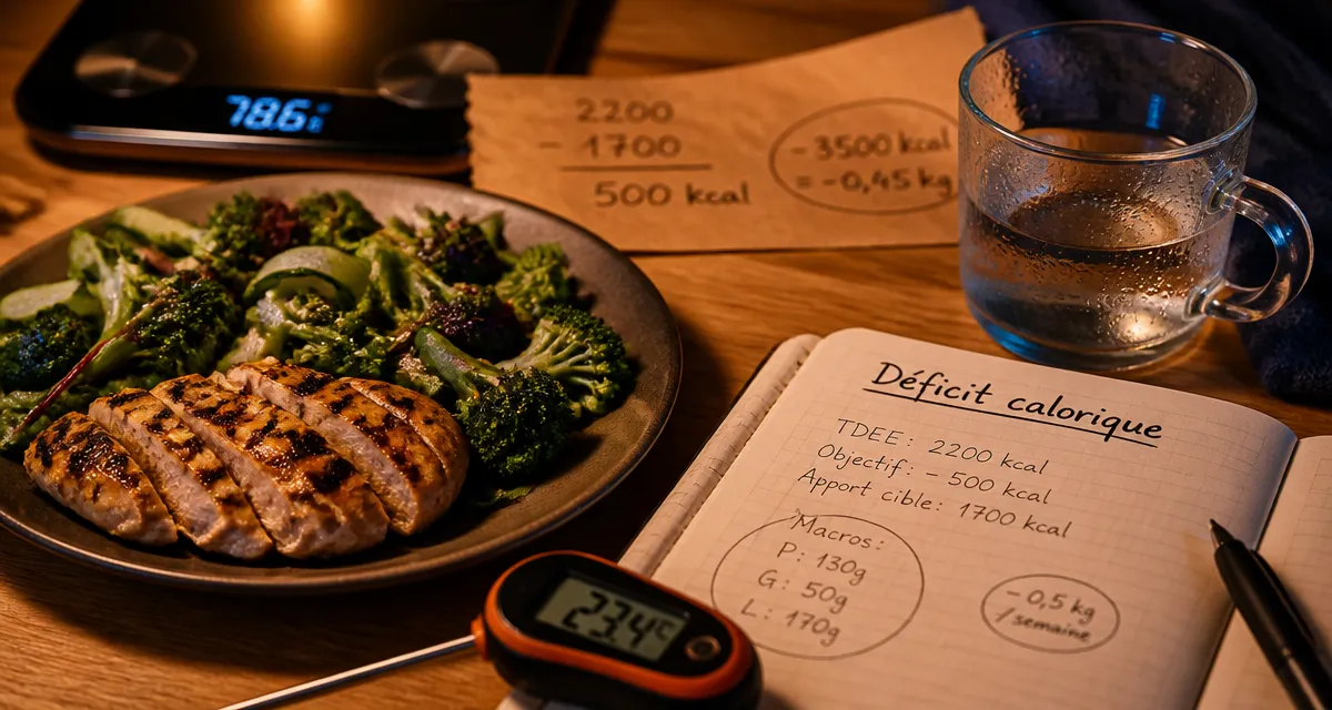 Maigrir vite et bien : assiette et déficit calorique 500 kcal