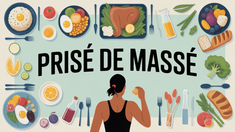 illustration repas sportif manger prise de masse