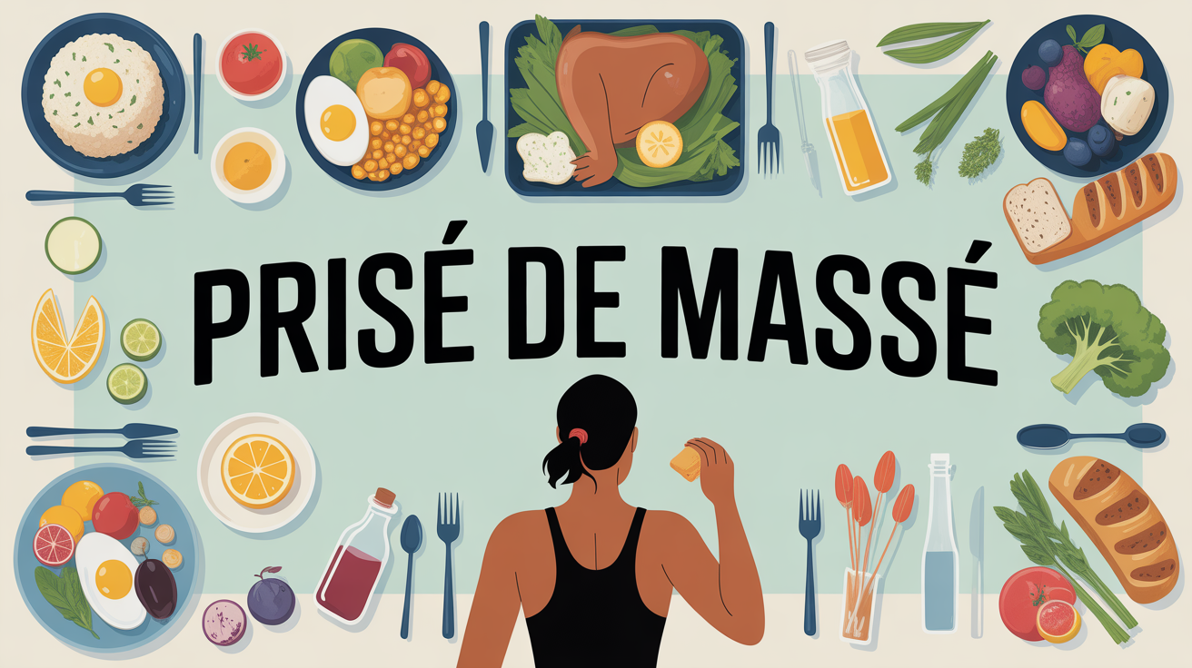 illustration repas sportif manger prise de masse