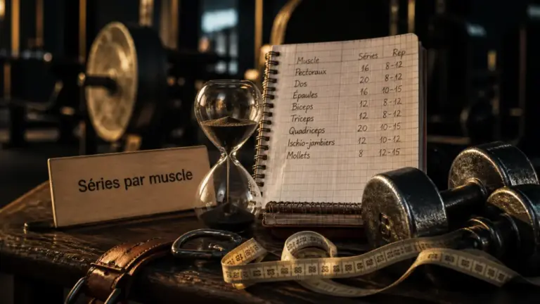 Combien de serie par muscle : 10 à 20 sets, selon niveau