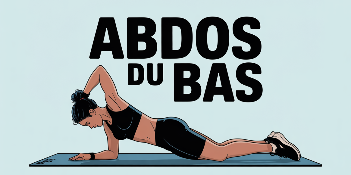 illustration abdos du bas sur tapis fitness