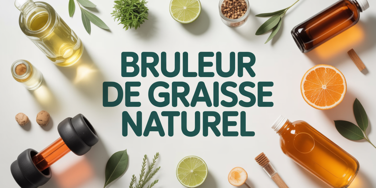 Vue d'ensemble bruleur de graisse naturel accessoire sportif plantes