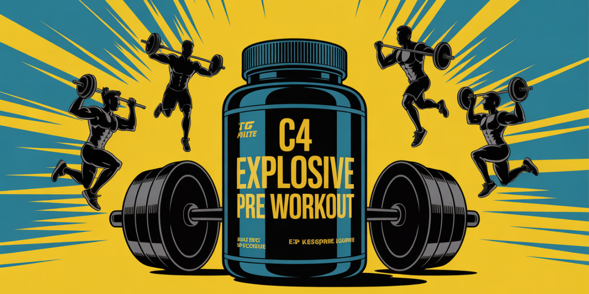 Pot C4 Explosive Pre Workout devant accessoires musculation