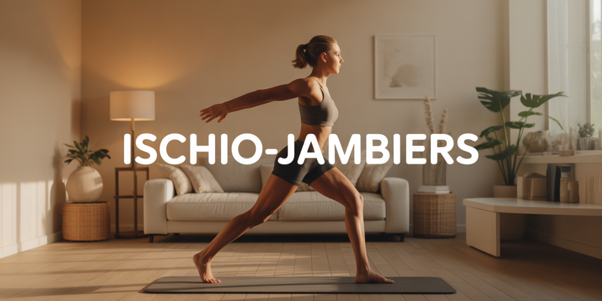 Silhouette faisant un exercice ischio jambiers à la maison