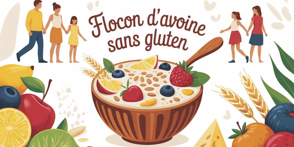 Bol flocon d’avoine sans gluten famille energie saine