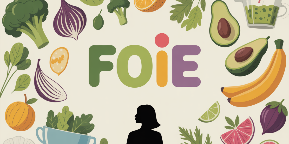 balance aliments frais et silhouette humaine lumineux pour foie