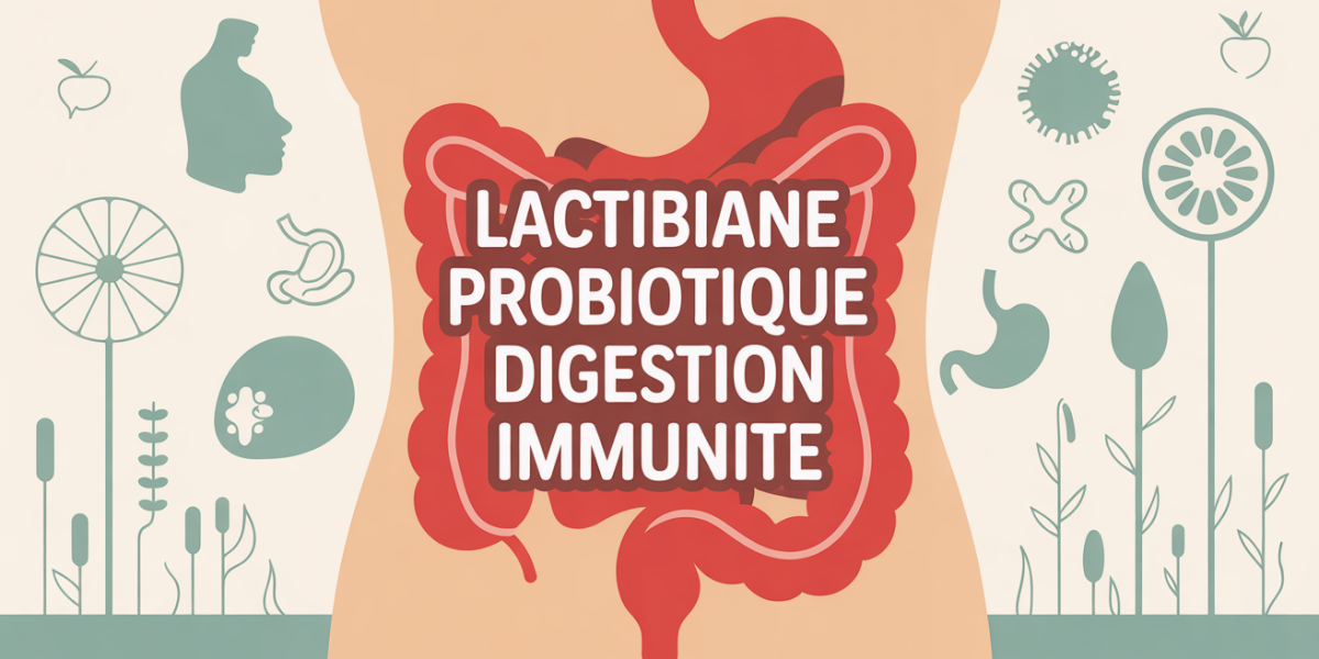 Visuel abdomen avec symboles digestion lactibiane