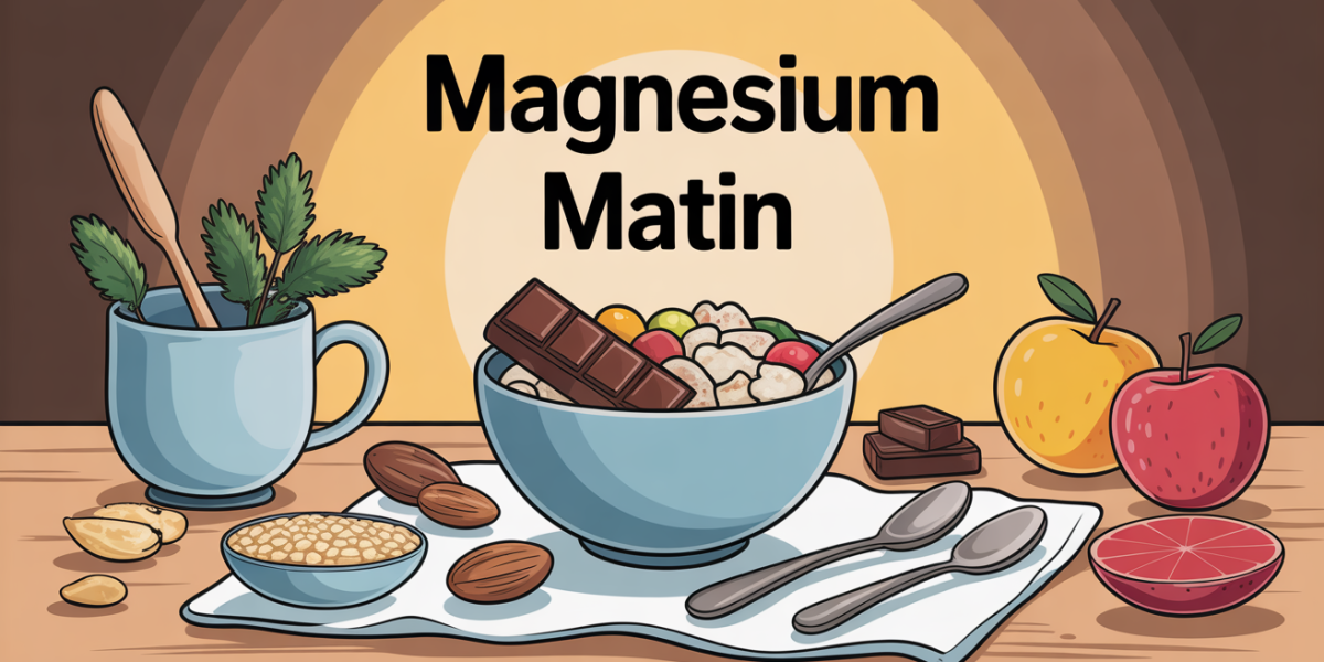 bowl petit-dejeuner riche en magnesium flocons avoine chocolat amandes graines