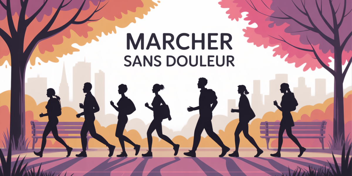 personnes marchant avec bonne posture dans parc urbain