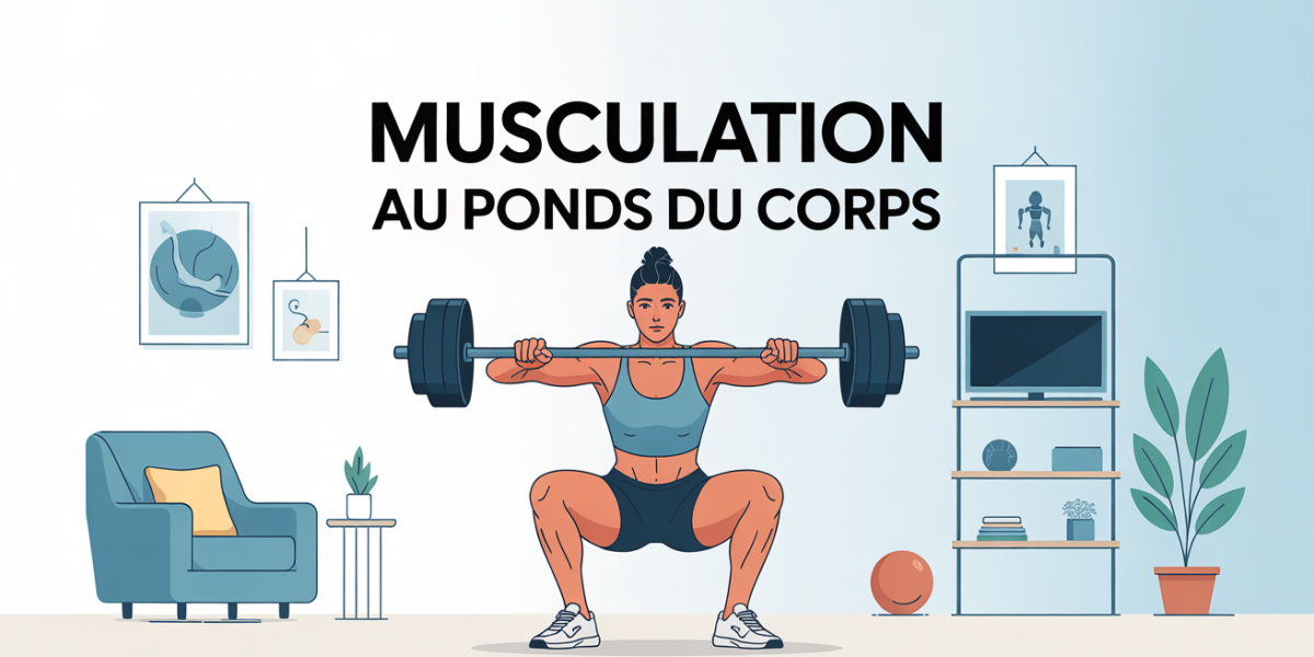 dessin musculation au poids du corps squat moderne