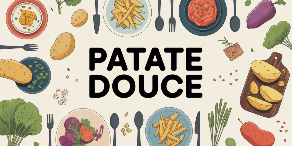 repas varié avec patate douce calorie nutrition