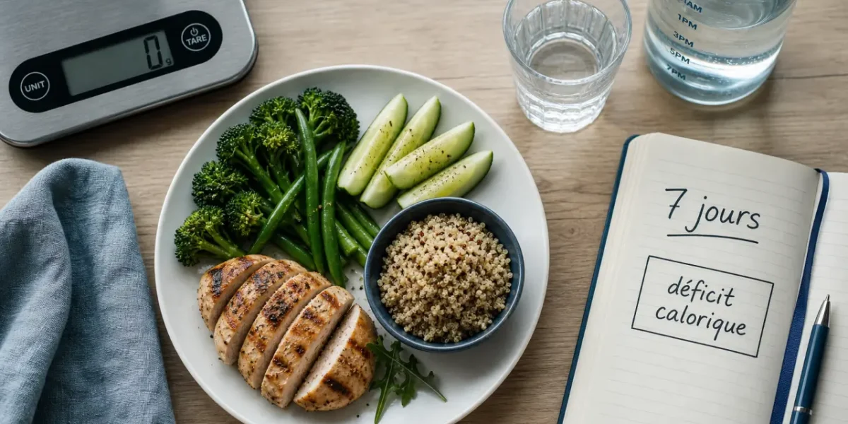 Perdre poids 1 semaine : menu et déficit calorique