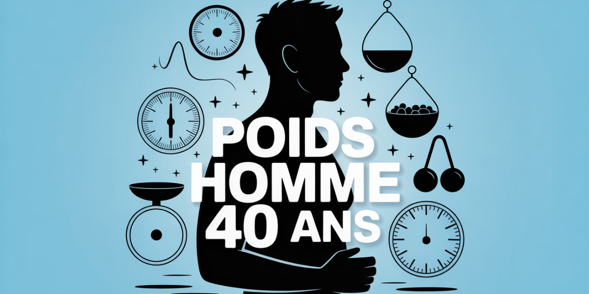 Illustration perte de poids homme silhouette 40 ans