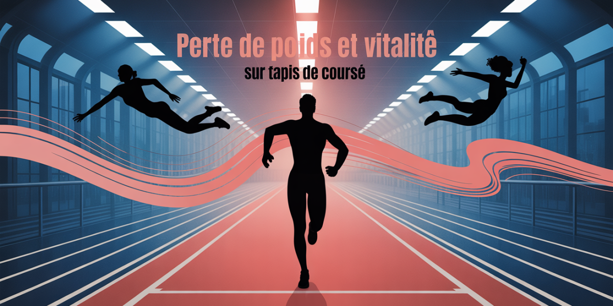 Silhouette en mouvement tapis de course perte de poids