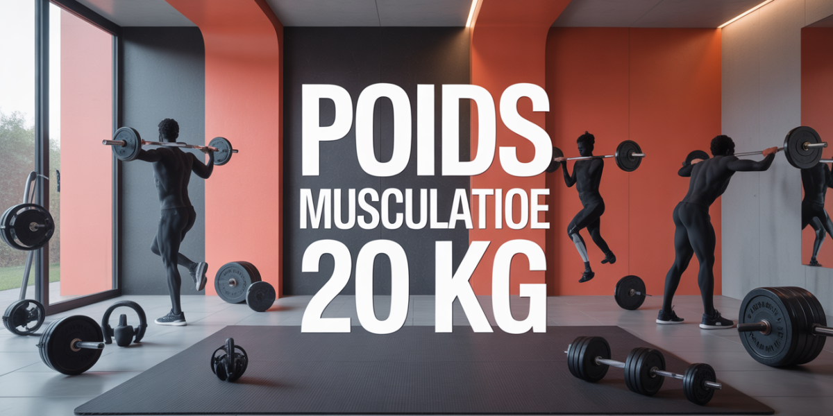 Espace home gym avec poids musculation 20 kg fonte et plastique