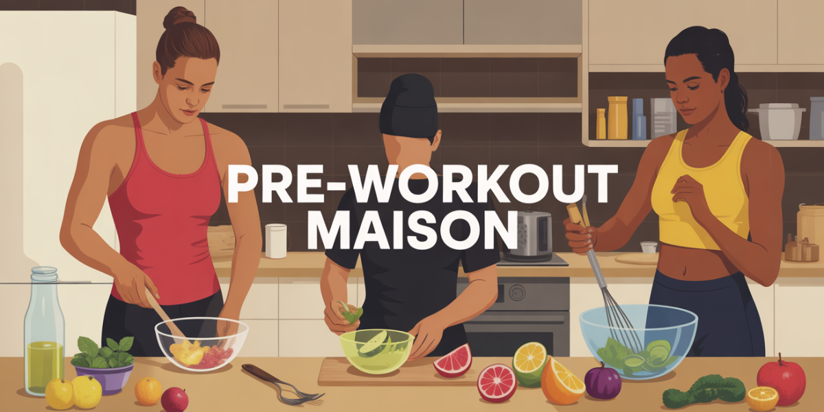 Silhouettes sportifs pre workout maison ingredients naturels cuisine