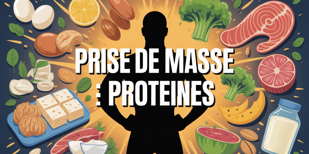 Silhouette athletique avec aliments proteines pour prise de masse