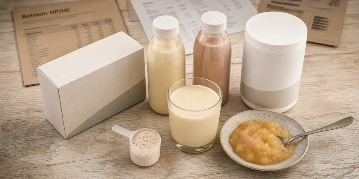 Protéine pour grossir pharmacie : gainer, boisson HP/HC et poudre en pharmacie