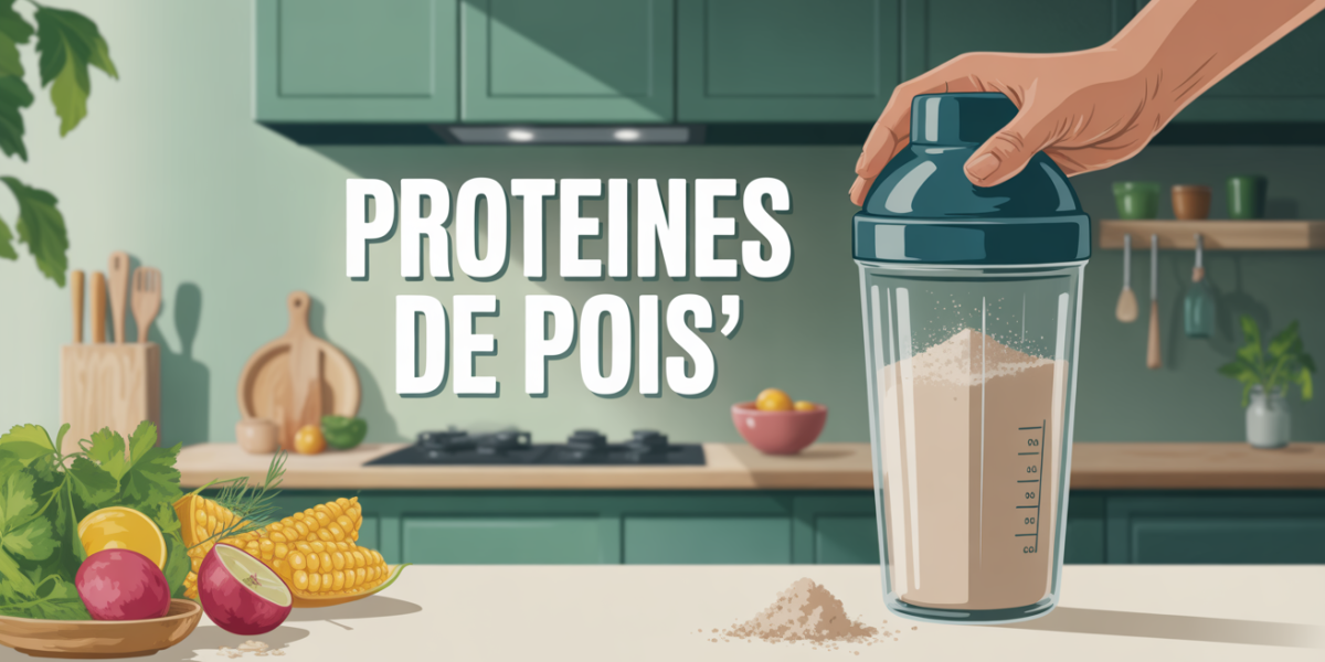 shaker transparent proteines de pois fond vert blanc