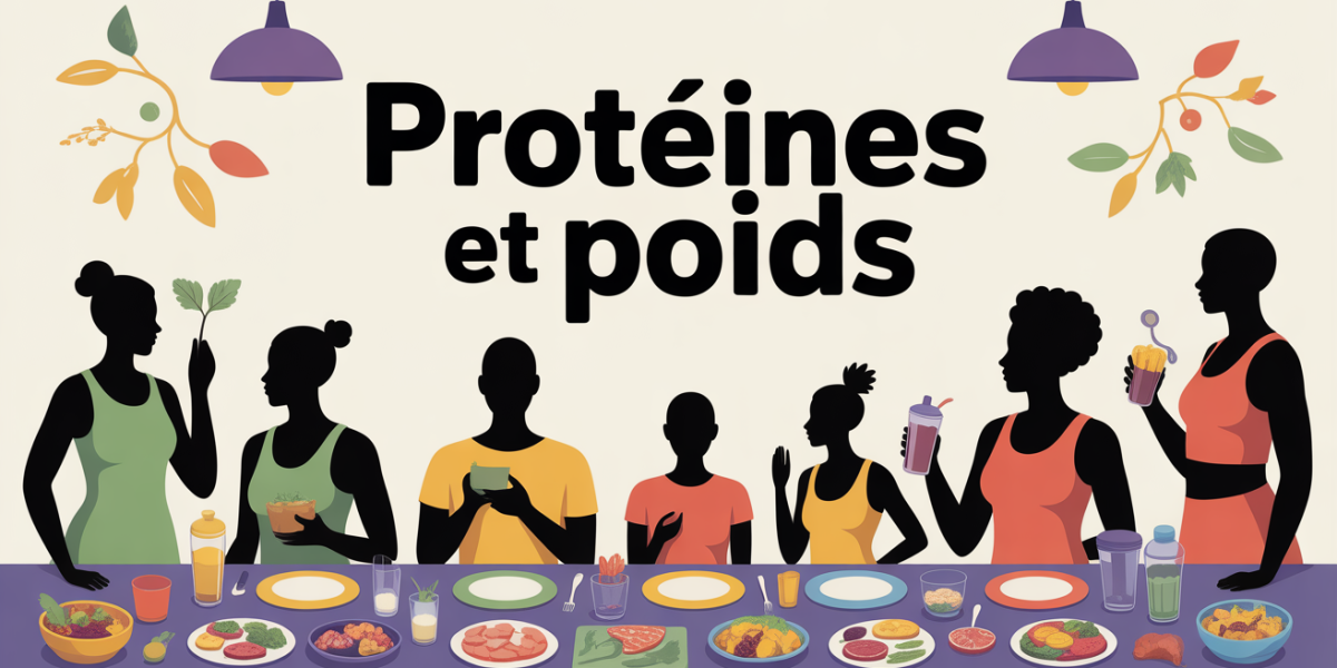 Silhouettes morphologies et aliments proteiques sur table