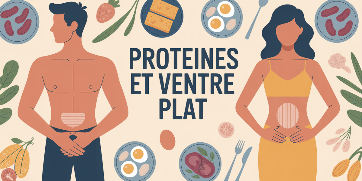 protéines ventre plat table aliments sains