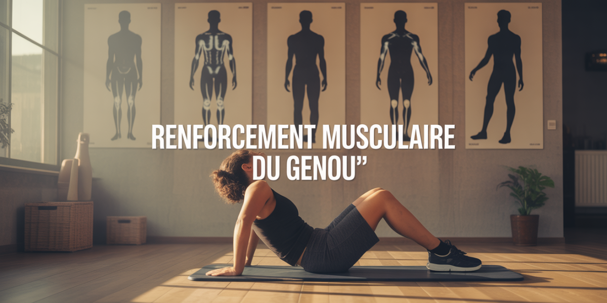 Renforcement musculaire du genou, posture d'exercice sur tapis
