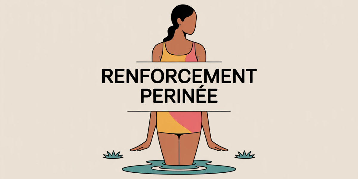illustration stylisee femme renforcement perinee hamac sous bassin