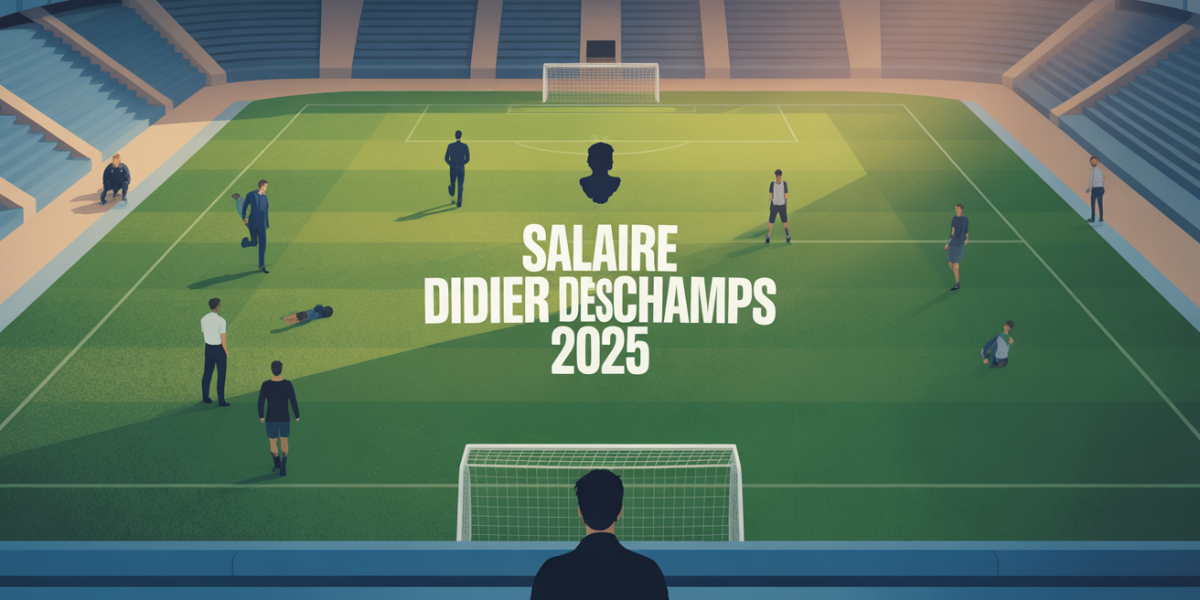 Illustration terrain football Didier Deschamps salaire 2025