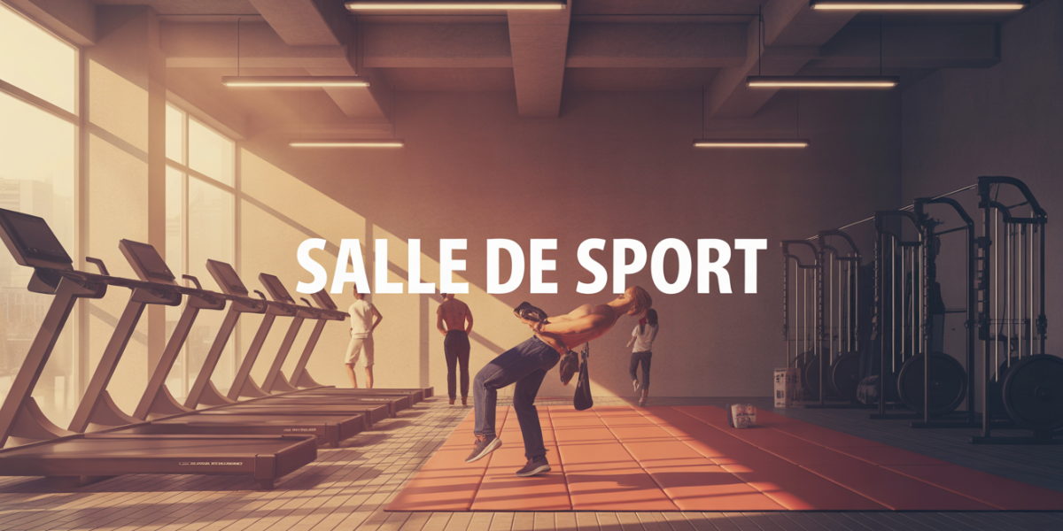 Illustration salle de sport urbaine moderne personnes entrainement fitness