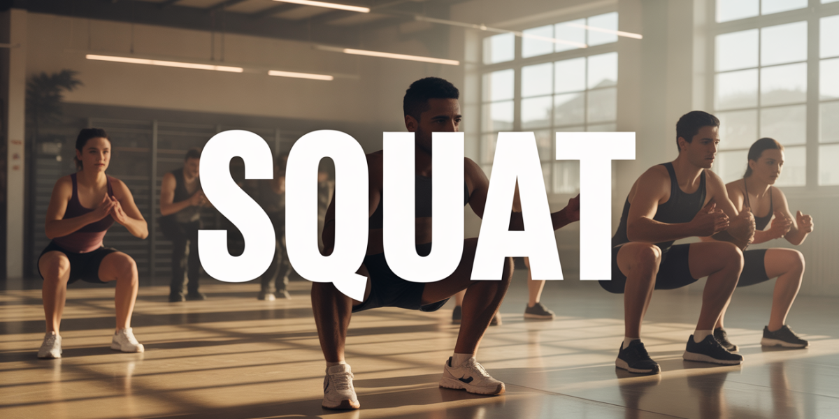 Image stylisée séance de squat avec mot-clé squat